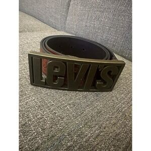 Vintage Levis Brass Belt Buckle waist/ Tooled Belt
